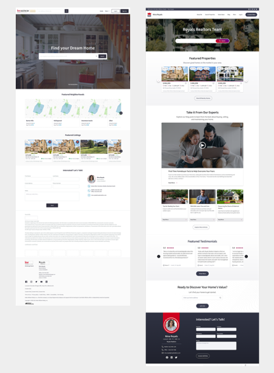 Agent sites, before and after.