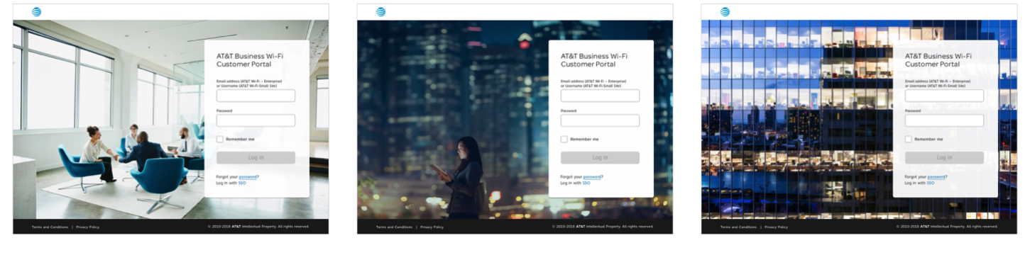 New log in screens for desktop