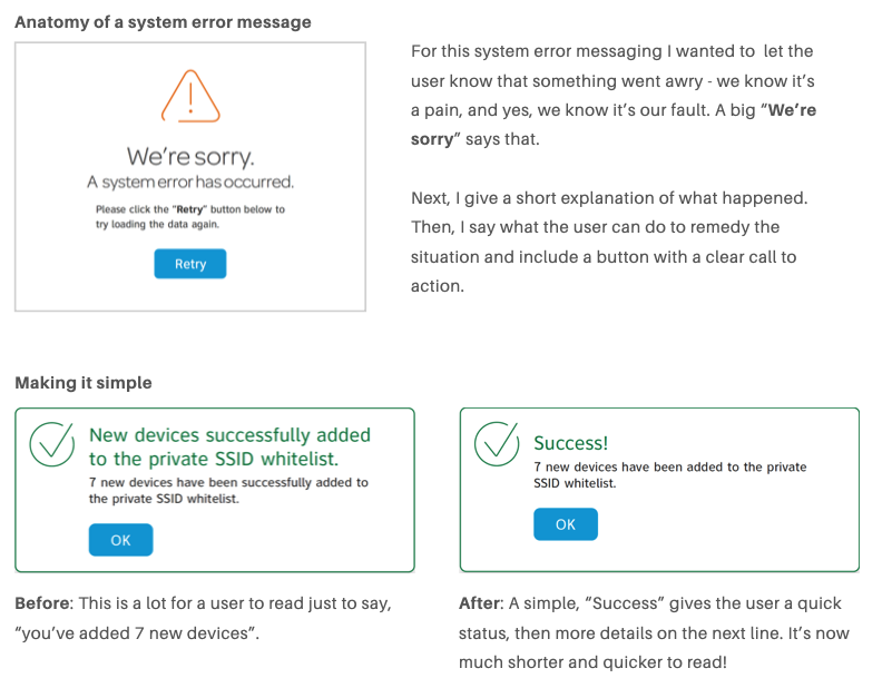 Examples of me nerding out on writing error messages!